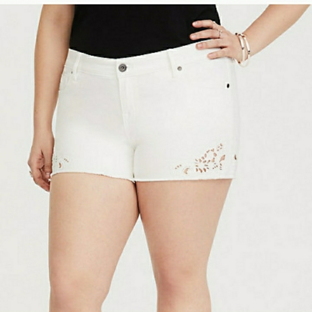 Torrid Embroidered Shorts 10, 12 & 16